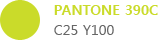 PANTONE 390C C25 Y100