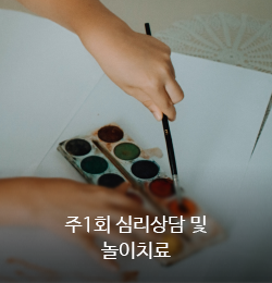 
										주1회 심리상담 및
										놀이치료
									