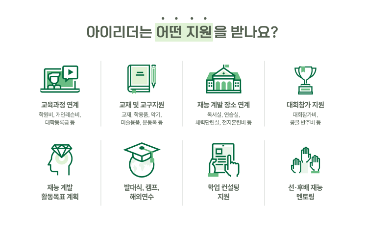 아이리더는 어떤 지원을 받나요?