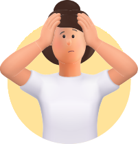 머리 묶은 여자 일러스트